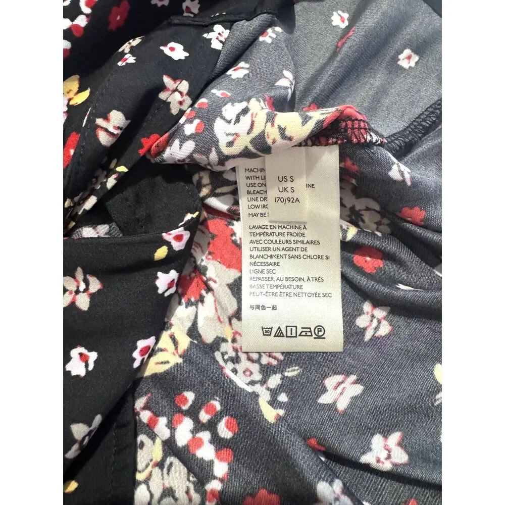 Free People Y2K blouse cropped top floral whimsy goth bohemian casual women S
